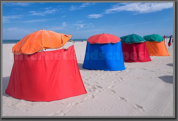 Deauville beach umbrellas